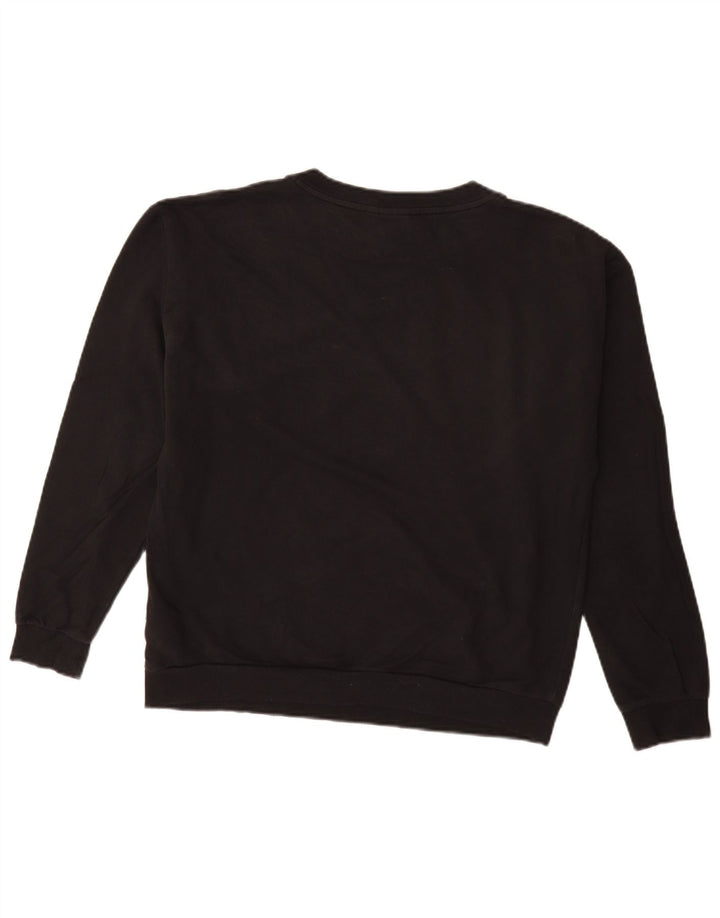 Damska bluza z grafiką ADIDAS, UK 12, średnia czarna bawełna