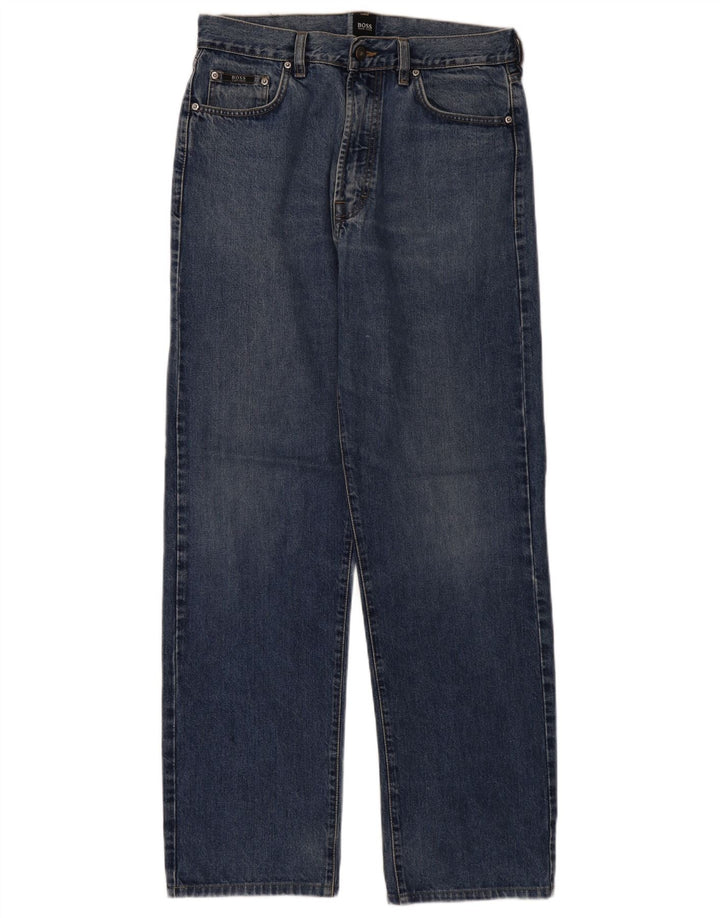 Męskie proste dżinsy Hugo Boss W32 L32 niebieskie