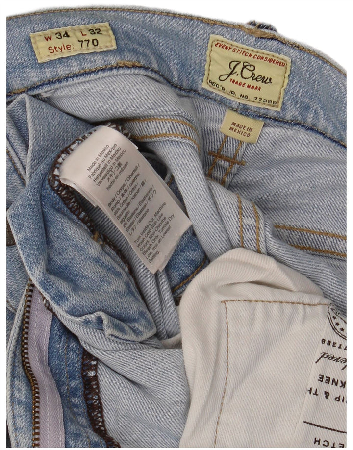 J. Crew Męskie jeansy proste 770 W34 L32 Niebieskie bawełniane