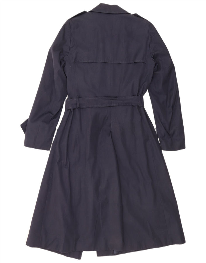 Vintage damski trencz IT 48 XL granatowy poliamid