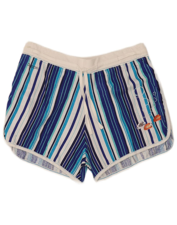 Damskie spodenki sportowe Kappa Graphic UK 14, duże, bawełniane w niebieskie paski