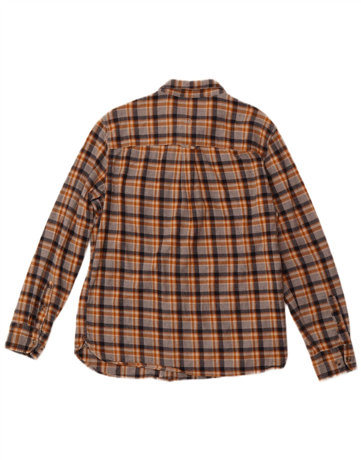 Koszula flanelowa męska Fat Face o regularnym kroju Średnia szara bawełniana krata klasyczna