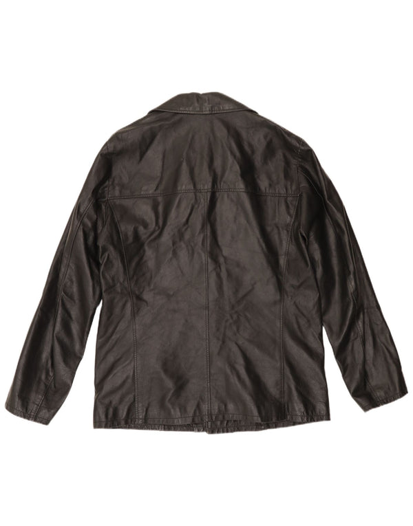 Męska kurtka skórzana VINTAGE UK 40 duża czarna skóra
