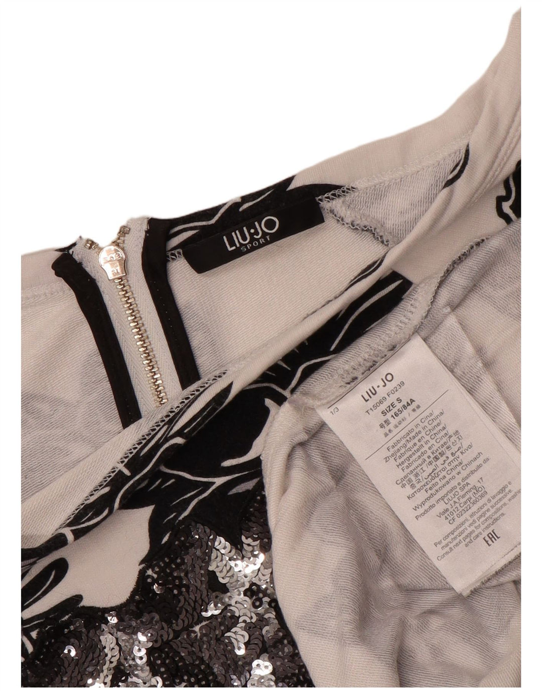 Damska bluza LIU JO Sweter UK 10 Small White Floral Wiskoza