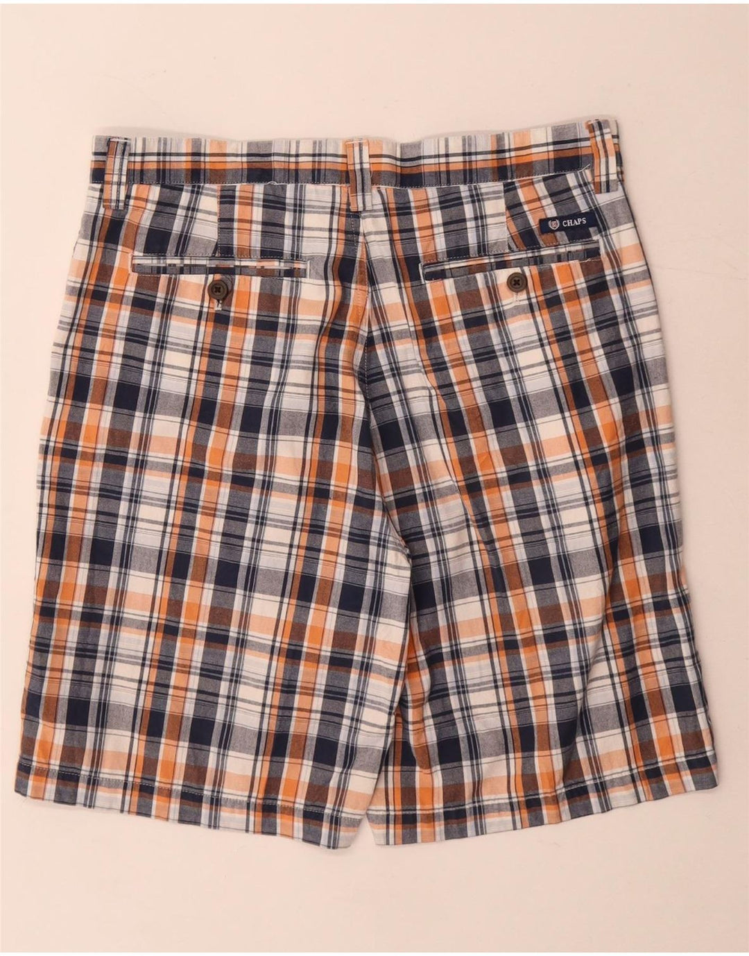 Męskie spodenki Chino Chaps W32 w średnią granatową kratkę