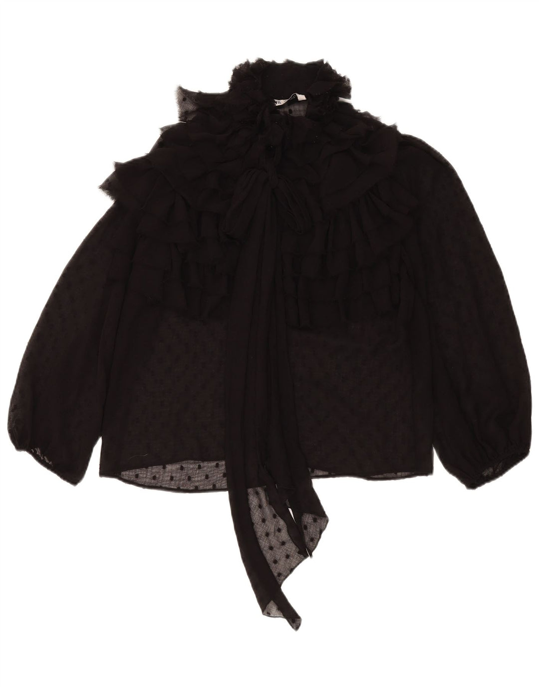 Damska bluzka oversize Zara Top UK 10 Small Black Spotted