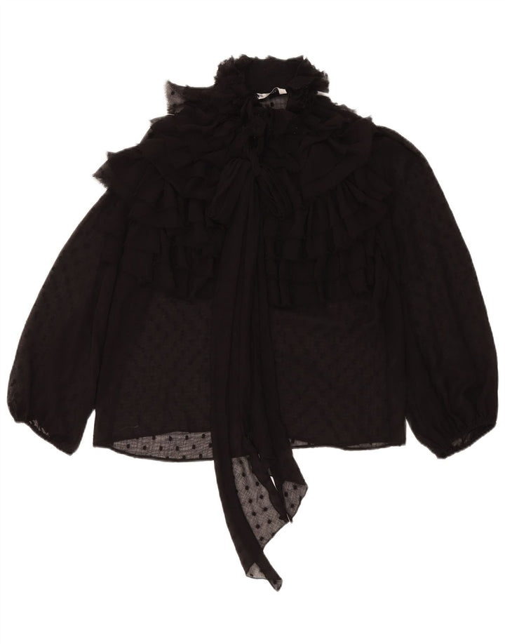 Damska bluzka oversize Zara Top UK 10 Small Black Spotted