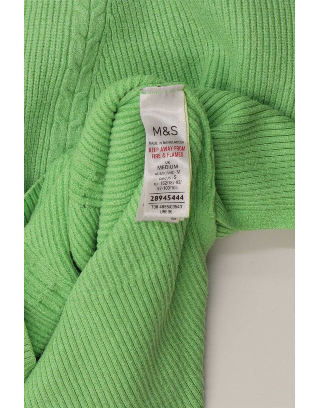 Damski sweter Marks & Spencer z okrągłym dekoltem, UK 14, średni zielony wiskoza
