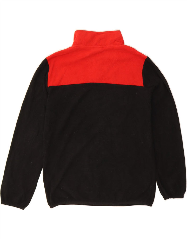 PUMA Boys Button Neck Fleece Jumper 14-15 Years Black Colourblock Vintage Puma and Second-Hand Puma from Messina Hembry 