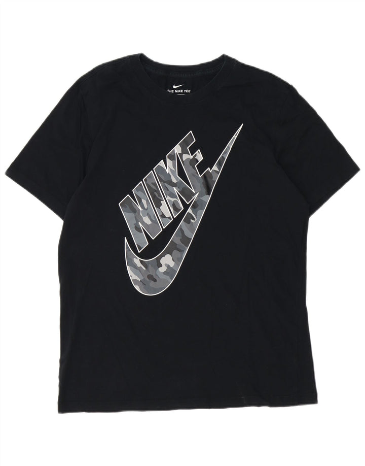 Męski T-shirt Nike z grafiką, średni czarny