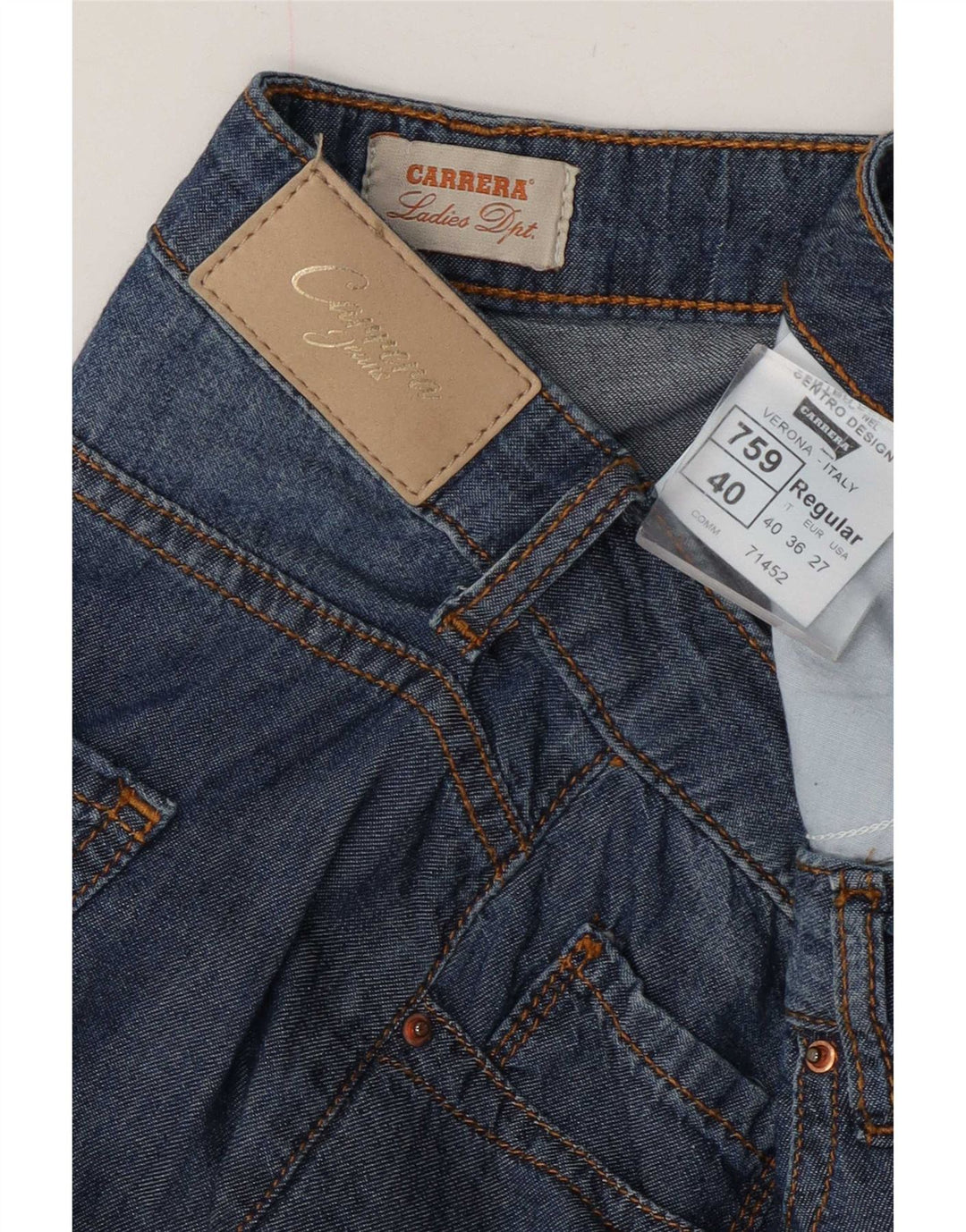 Damskie spodenki jeansowe Carrera W27 Small Blue Cotton