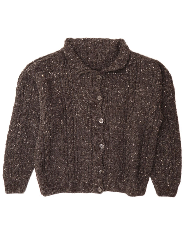 Sweter damski w stylu vintage, UK 20 2XL, szary, nakrapiany