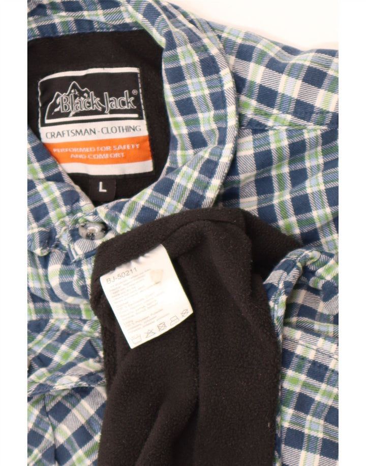 Koszula flanelowa męska Black Jack Lumberjack w dużą niebieską kratkę, bawełniana