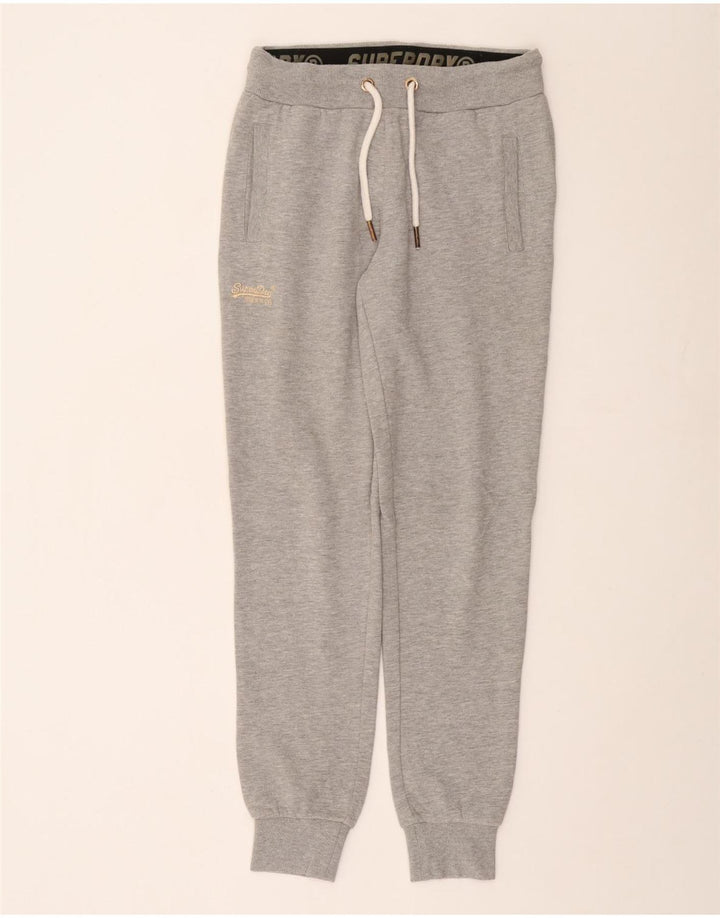 Damskie spodnie dresowe SUPERDRY Joggers UK 10 Small, szara bawełna