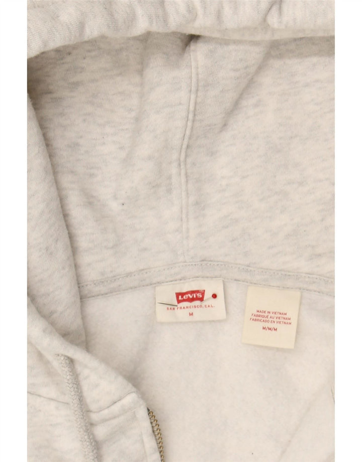 LEVI'S Womens Zip Hoodie Sweater UK 14 Medium Grey Vintage Levi's and Second-Hand Levi's from Messina Hembry 