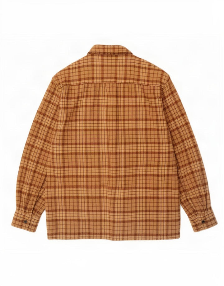 Męska koszula flanelowa Levi's, duża, brązowa, bawełniana w kratę