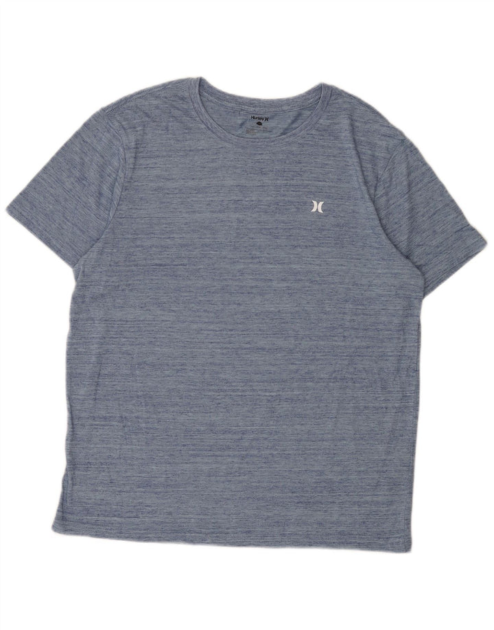 Męski T-shirt Hurley, duży, niebieski, nakrapiany poliester