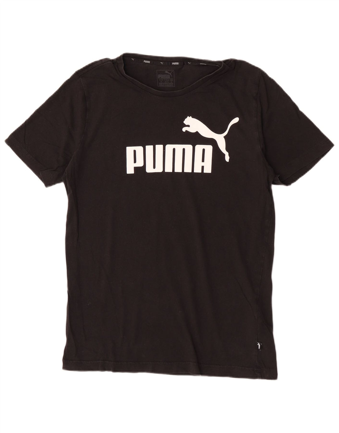 Męska koszulka z grafiką Puma, średnia czarna bawełniana