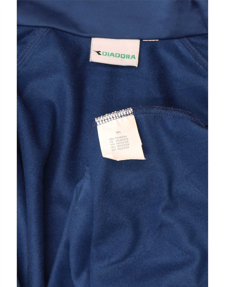 Męska kurtka dresowa Diadora 2XL Niebieski poliester z blokami kolorów