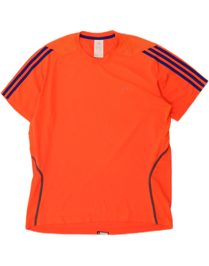 T-shirt męski ADIDAS, duży, pomarańczowy, poliester