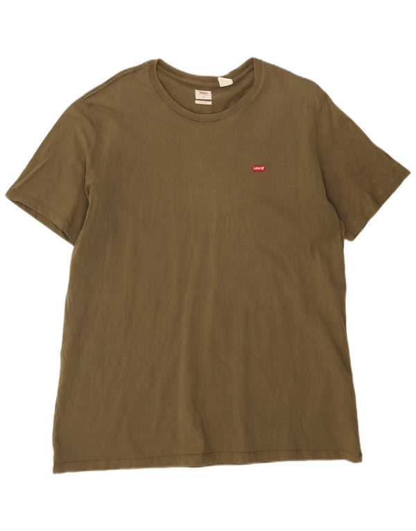 Męska standardowa koszulka Levi's Top XL, bawełna khaki