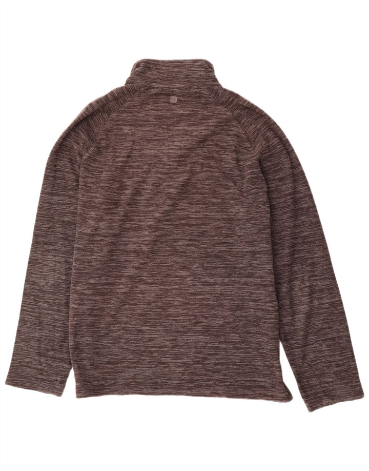 Męski sweter polarowy Mountain Warehouse z zamkiem błyskawicznym, duży, szary, nakrapiany poliester
