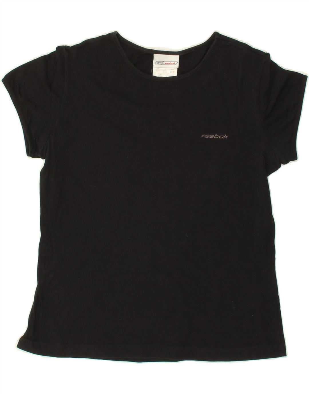 REEBOK Womens T-Shirt Top UK 12 Medium Black Vintage Reebok and Second-Hand Reebok from Messina Hembry 