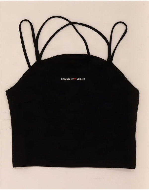 Damski top krótki top Tommy Hilfiger UK 12, średni czarny