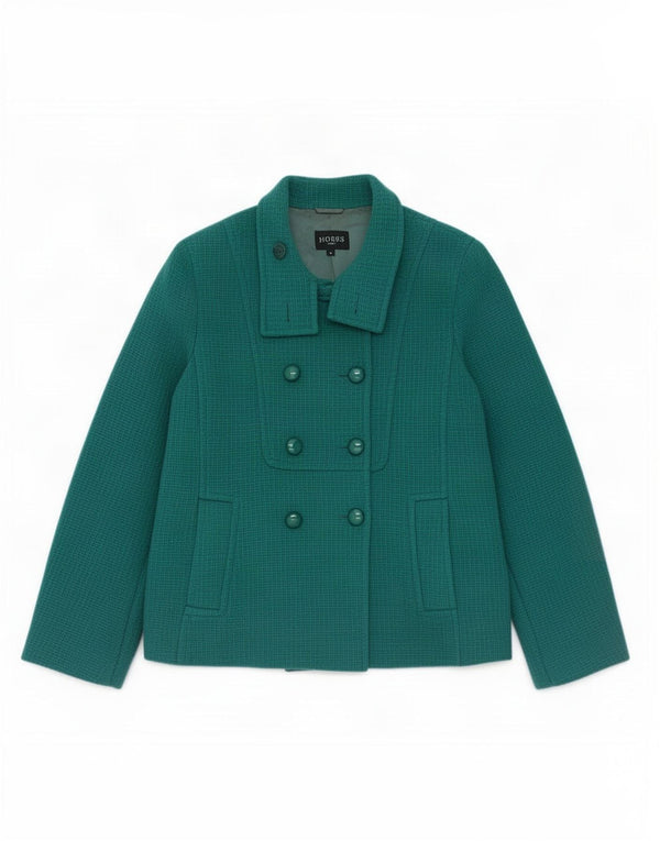 Płaszcz damski Hobbs Pea Coat UK 14, duży, zielony, wełniany