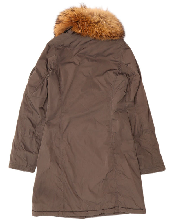 Kurtka damska WOOLRICH Parka UK 6 XS Brązowa Klasyczna