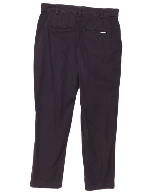 Spodnie damskie Guess Crop Straight Chino Medium W28 L24 Granatowa bawełna
