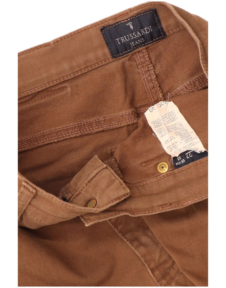 Damskie spodnie typu slim casual Trussardi W25 L27 brązowe