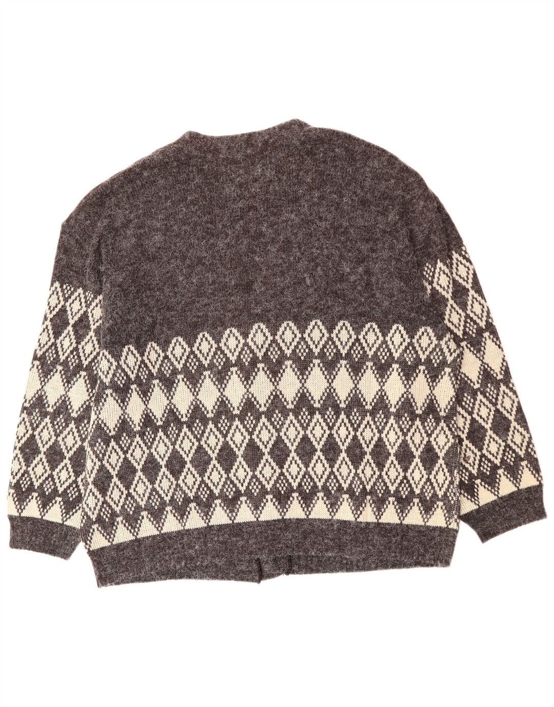 Męski sweter rozpinany VINTAGE XL Szary Argyle/Diament