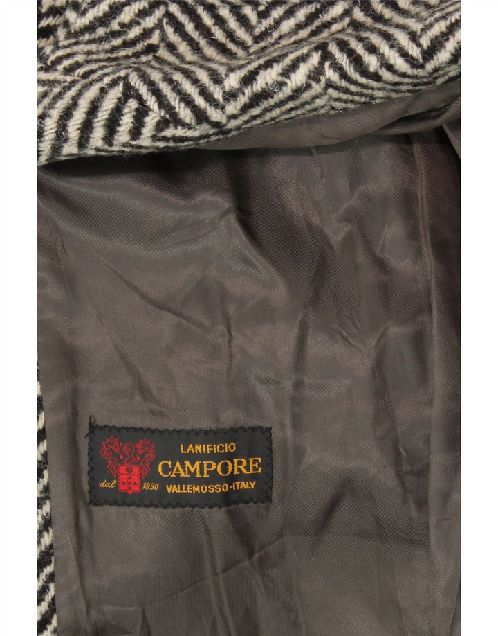 LANIFICO CAMPORE Damski płaszcz dwurzędowy IT 44 Średni czarny