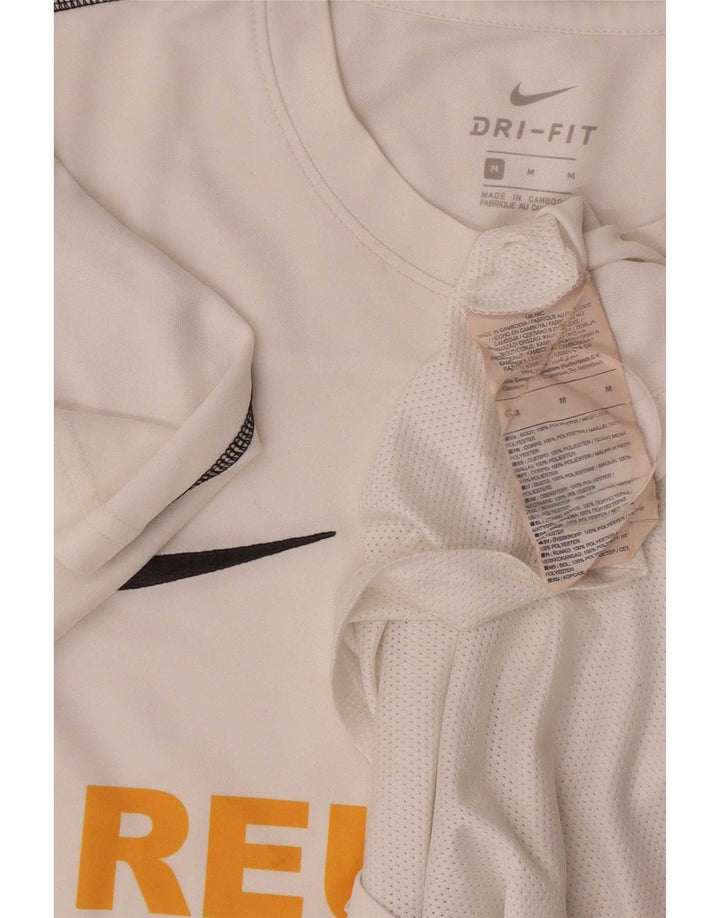 Męska koszulka z grafiką Nike Top, średnia, biała, poliestrowa, sportowa