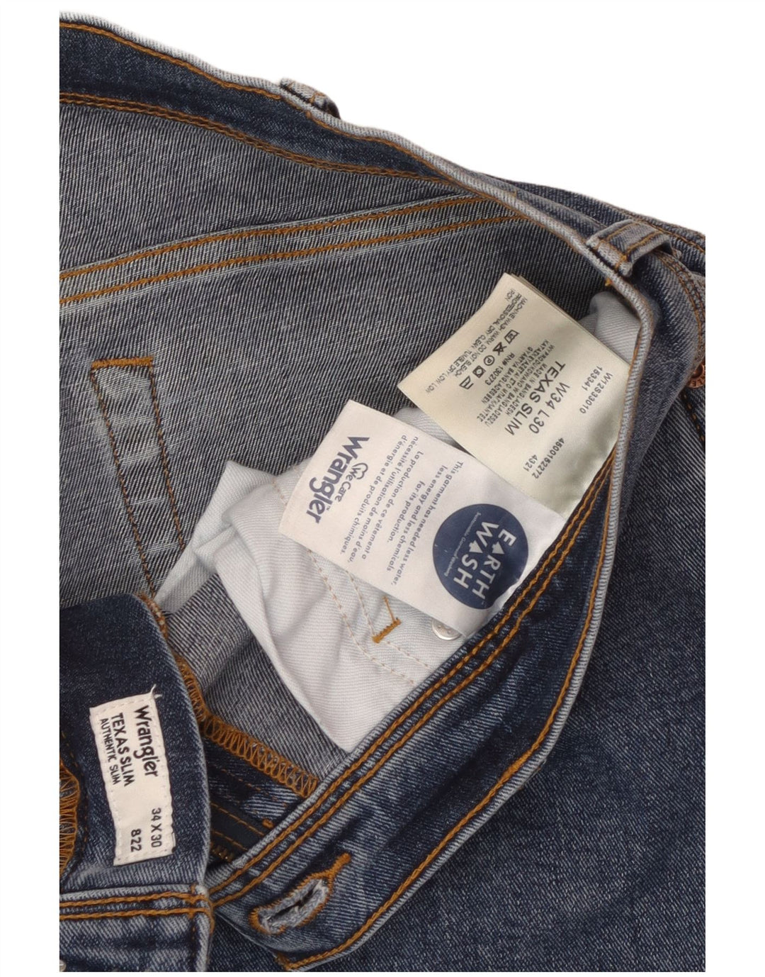 Męskie jeansy WRANGLER Texas Slim W34 L30 Niebieskie, bawełniane