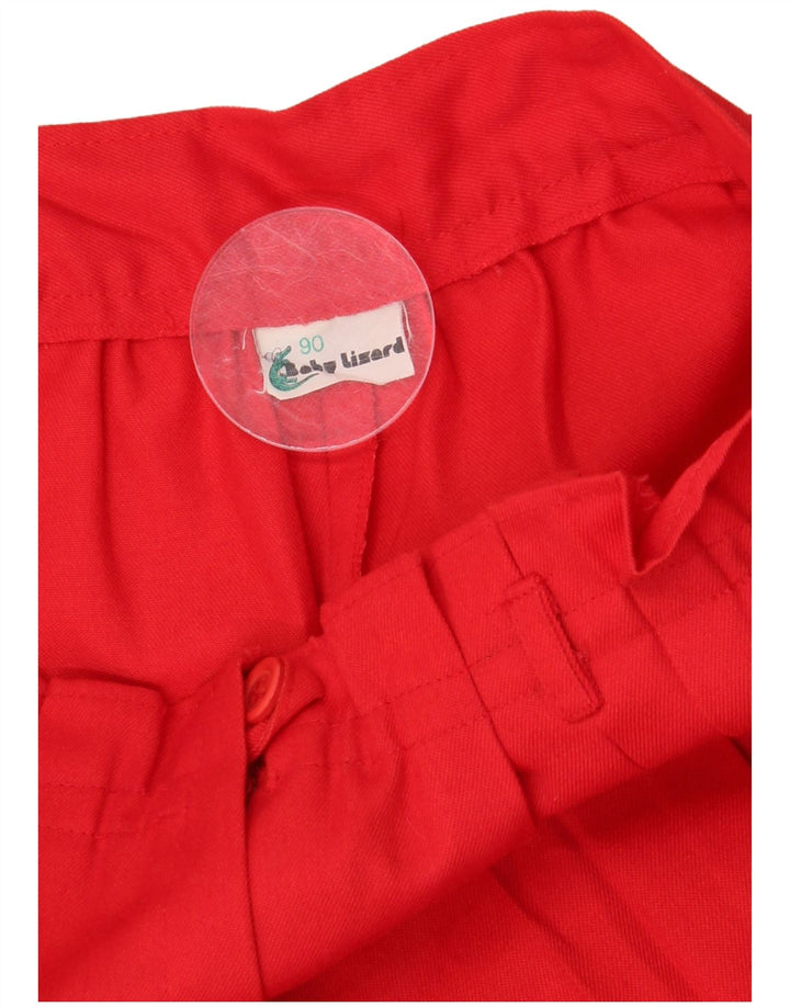 Damskie spodnie Capri z wysokim stanem i wysokim stanem VINTAGE W28 L18 Czerwony poliester