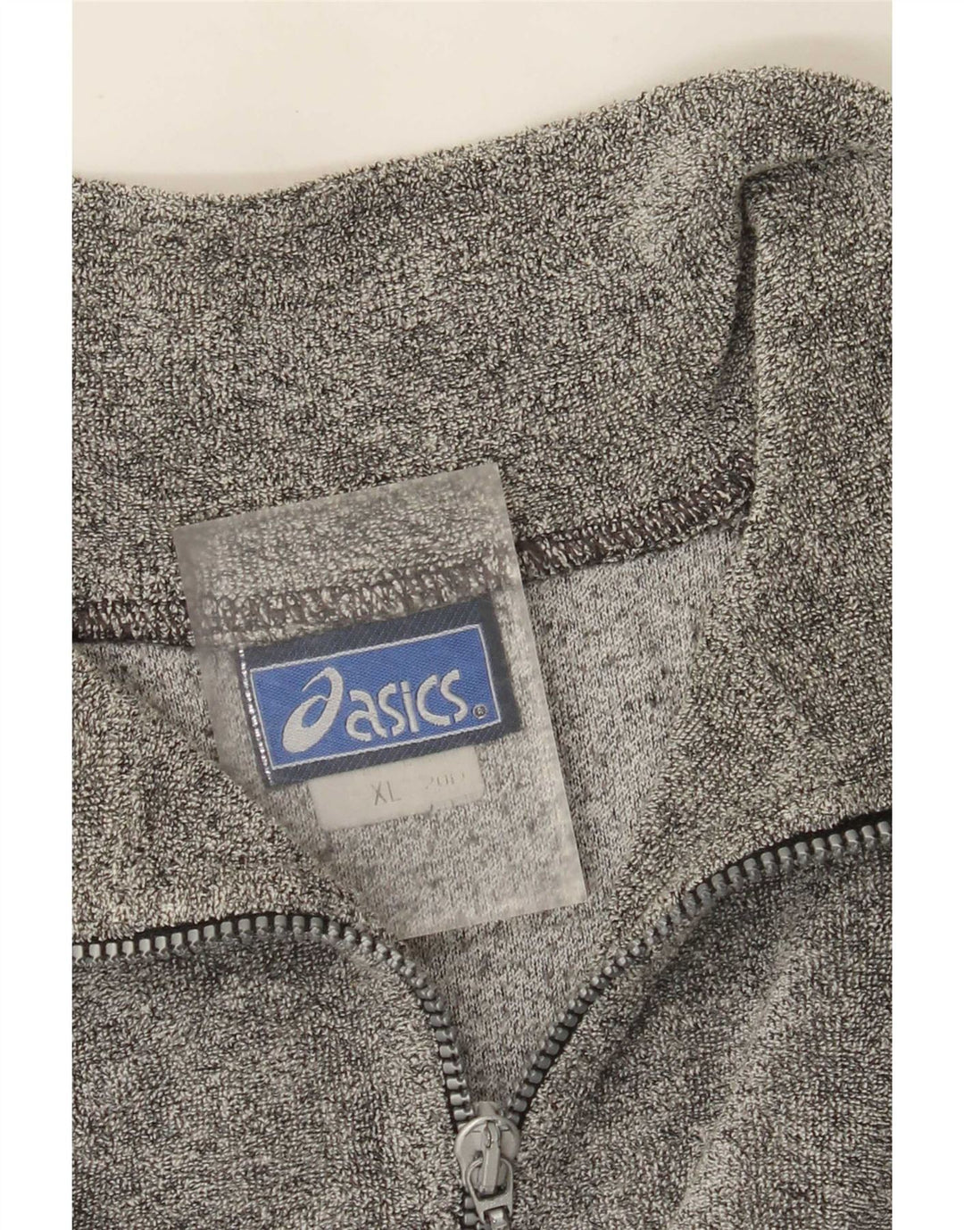 Męska koszulka Asics z graficznym zamkiem i dekoltem, z długim rękawem, XL, w kolorze szarym