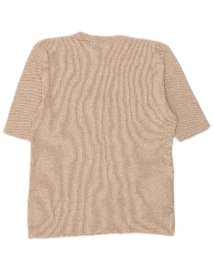 T-shirt damski MARKS & SPENCER Top UK 14 Large Beżowa Wiskoza