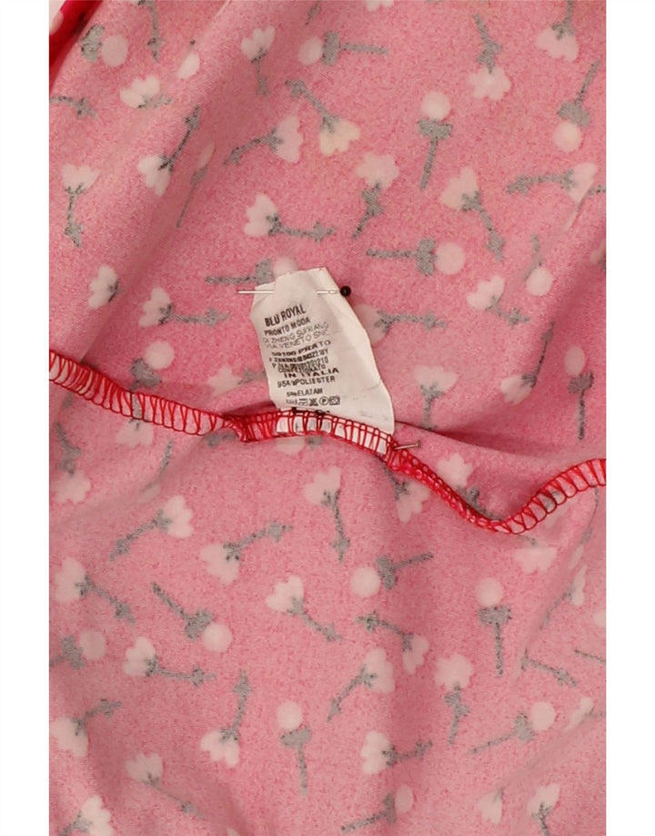 VINTAGE Womens Sleeveless A-Line Dress US 6 Medium Pink Floral Polyester Vintage Vintage and Second-Hand Vintage from Messina Hembry 