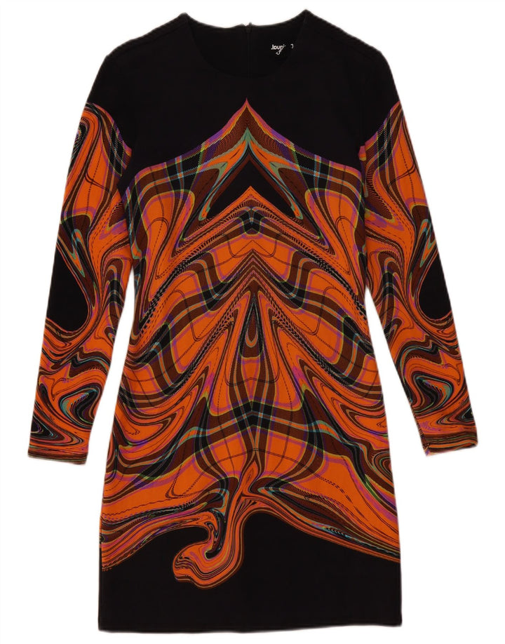 Damska sukienka płaszczowa Desigual z abstrakcyjnym wzorem UK 12, średnia czarna