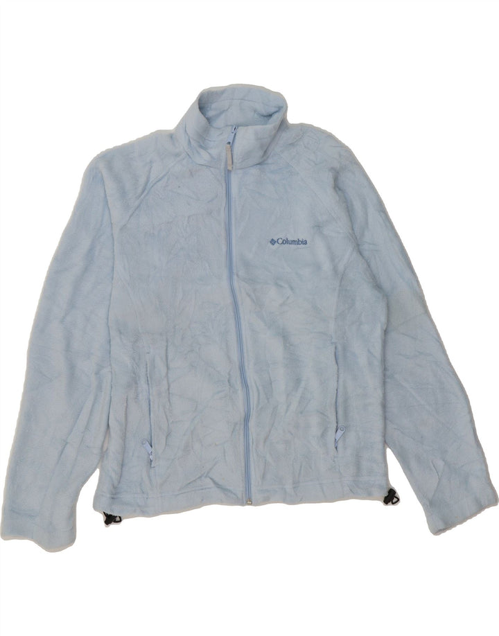 COLUMBIA Womens Fleece Jacket UK 14 Medium Blue Polyester Vintage Columbia and Second-Hand Columbia from Messina Hembry 