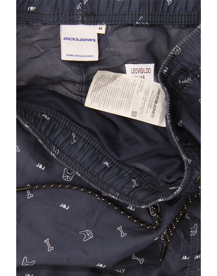 Męskie spodenki kąpielowe JACK & JONES z grafiką, średni granatowy poliester