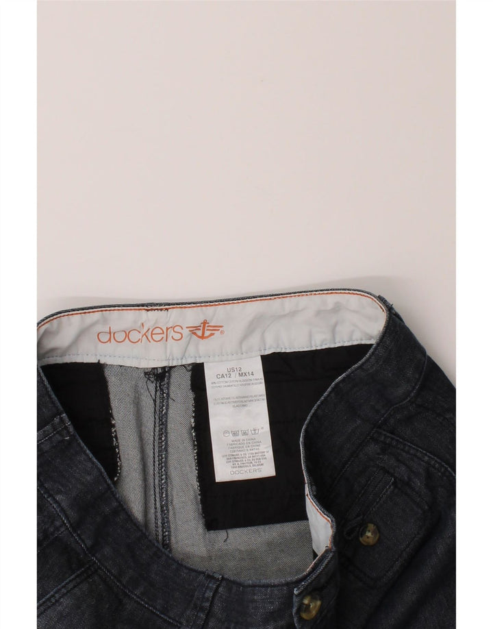 DOCKERS Womens Denim Shorts US 12 Large W34 Navy Blue Cotton Vintage Dockers and Second-Hand Dockers from Messina Hembry 