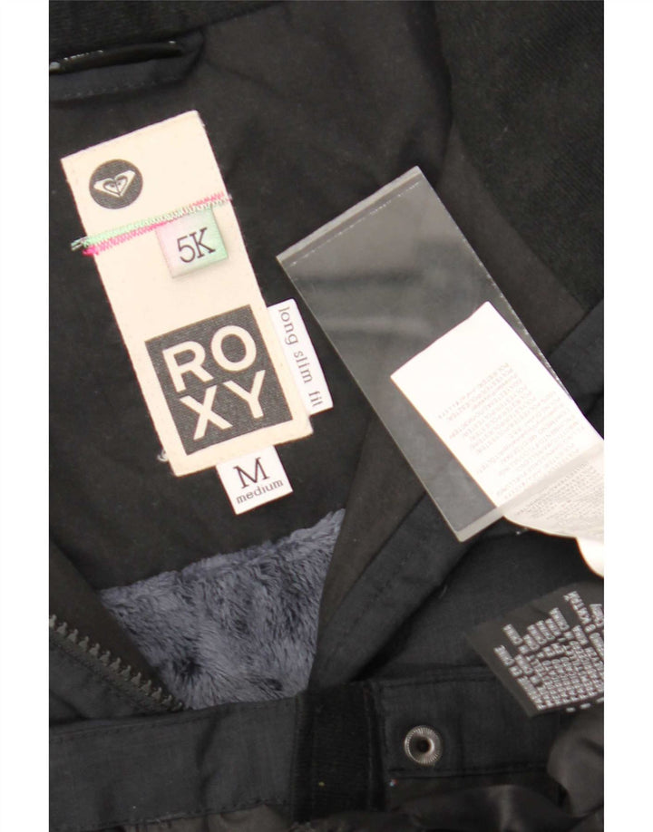 Damska kurtka wiatrówka Roxy z kapturem, slim fit, UK 14, średni czarny poliester