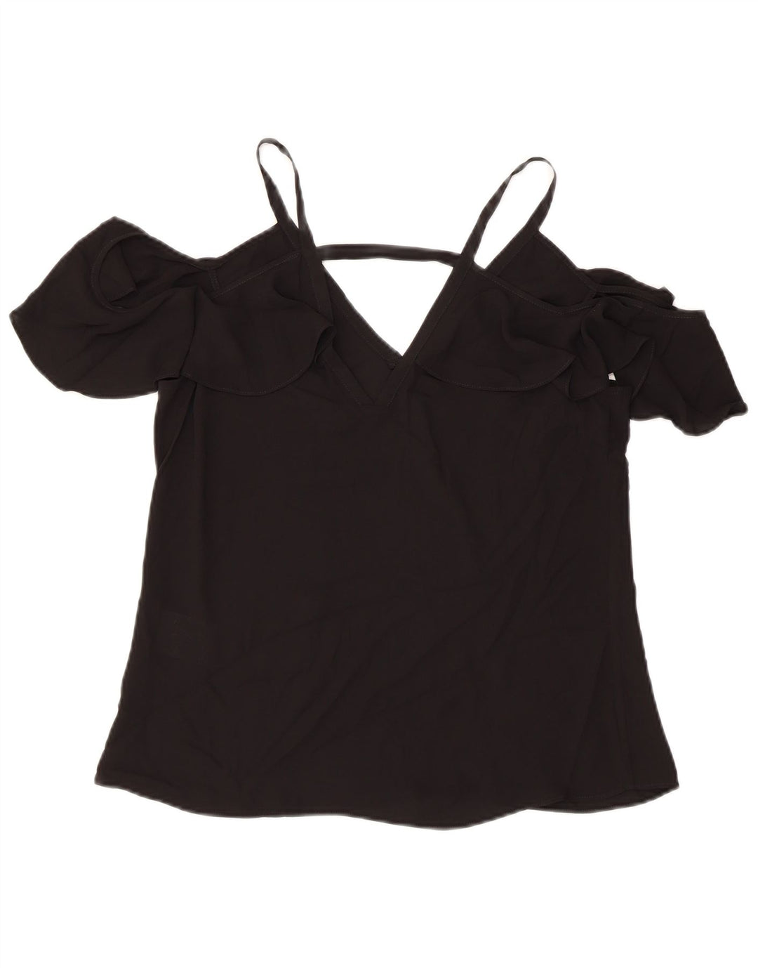 Damski top z odkrytymi ramionami BCBGMAXAZRIA UK 2 2XS, czarny poliester