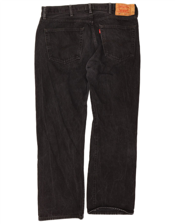 Męskie dżinsy Levi's 501 Straight W38 L30 Czarna bawełna