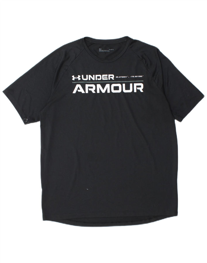 Męski T-shirt z grafiką UNDER ARMOUR, duży, czarny