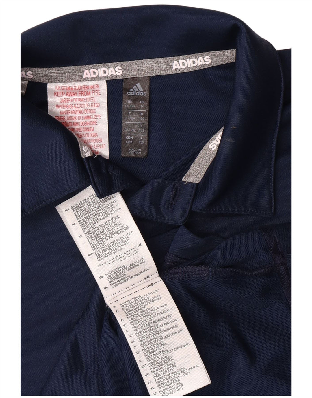 Chłopięca koszulka polo ADIDAS 11-12 lat, granatowa, poliester