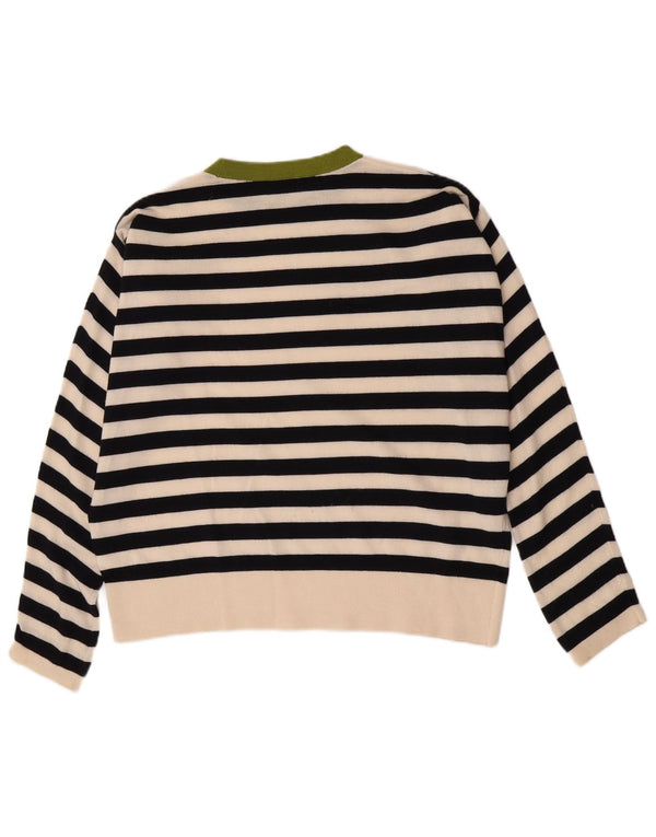 Cos Damski sweter oversize z okrągłym dekoltem UK 10 w małe czarne paski